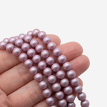 Хрустальный жемчуг, оттенок "PurpleAsh", шар 6мм, улучшенное перламутрово-сатиновое покрытие