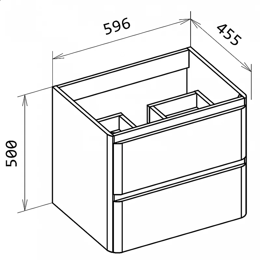 Тумба с раковиной BelBagno ALBANO 2C 60 Bianco Lucido