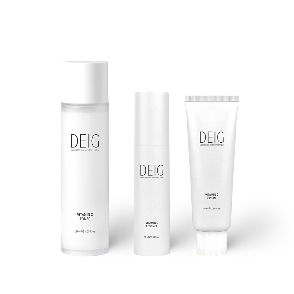 Сет для осветления DEIG Vitamin C: Тонер + Эссенция + Крем
