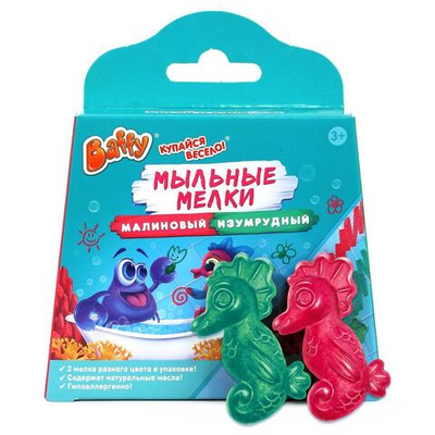 Мыльный мелок шт. Малиновый/изумрудный D0161-CE (Baffy)