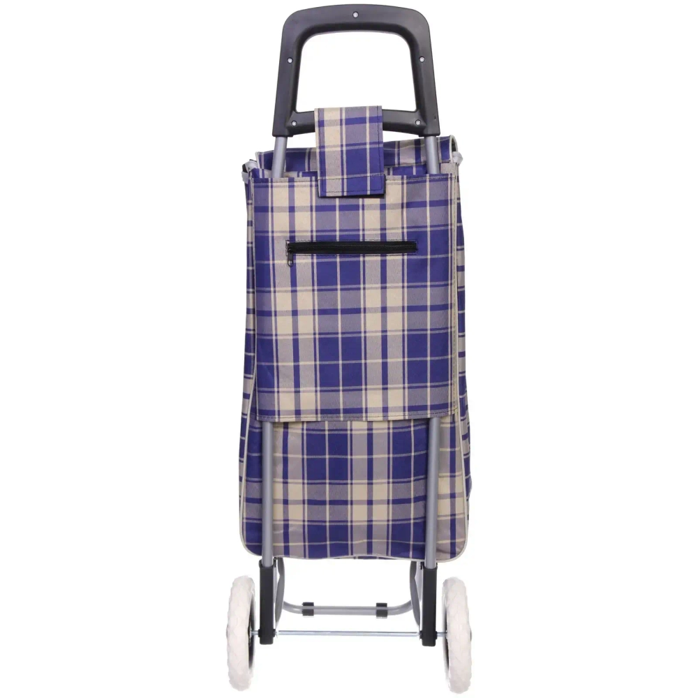 Тележка хозяйственная с сумкой (93*33*26см, колеса 16см,грузоподъемность до 30 кг.) синяя SYD-016