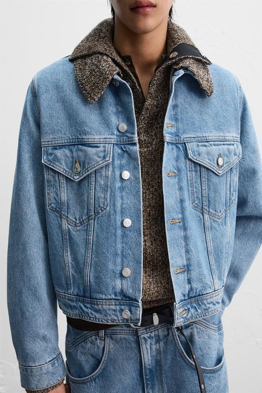 ZARA X NANUSHKA ДЖИНСОВАЯ КУРТКА, СИНИЙ