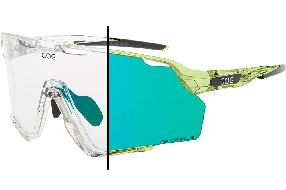 Спортивные очки GOG Prometheus / Photochromic Green/Black / Reflex Green