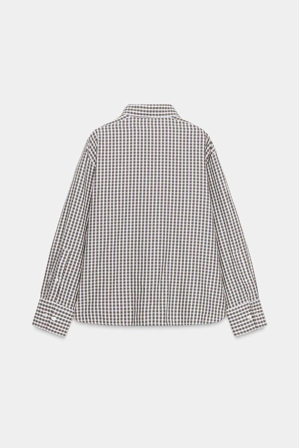 ZARA РУБАШКА REGULAR FIT В КЛЕТКУ, СИНИЙ/БЕЛЫЙ