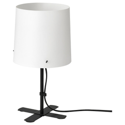 IKEA BARLAST  (ИКЕА БАРЛАСТ)  -  Настольная лампа, черный/белый, 31 см