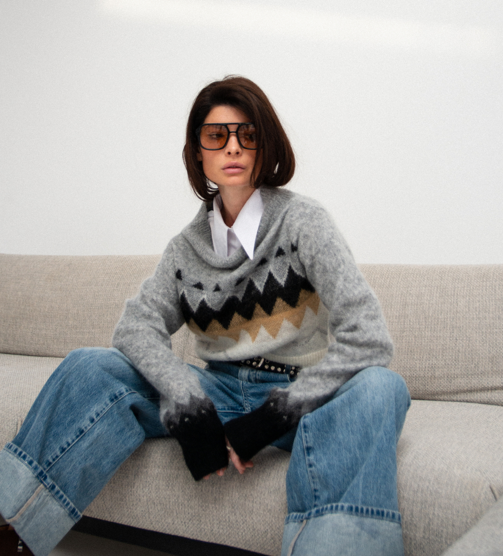 Джемпер с широким воротом KLEO