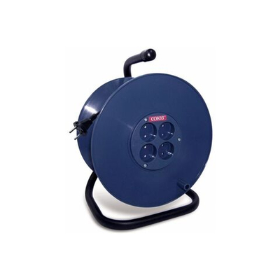 Удлинитель на катушке, 4 гн, 30 м, ПВС, 2х0.75 мм2, б/з, пластик, Союз, 481S-3103