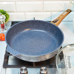 Сковорода 28см Premium blue со съемной ручкой и стеклянной крышкой