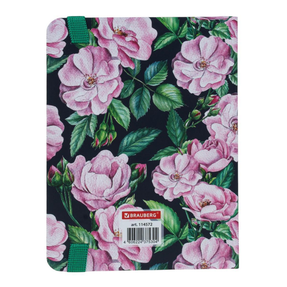 Ежедневник А6 128л. недатир. "Розы" с резинкой (BRAUBERG)