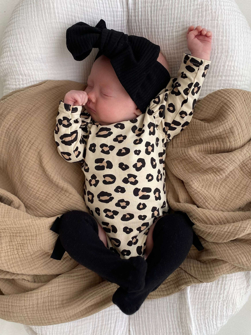 Боди леопардовое, Длинный рукав