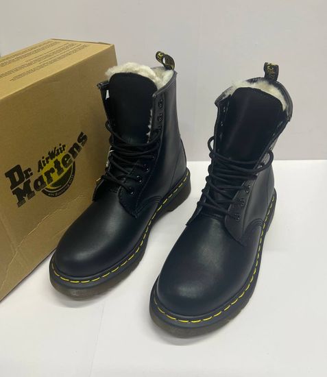 Ботинки Dr.Martens 1460 Black с мехом