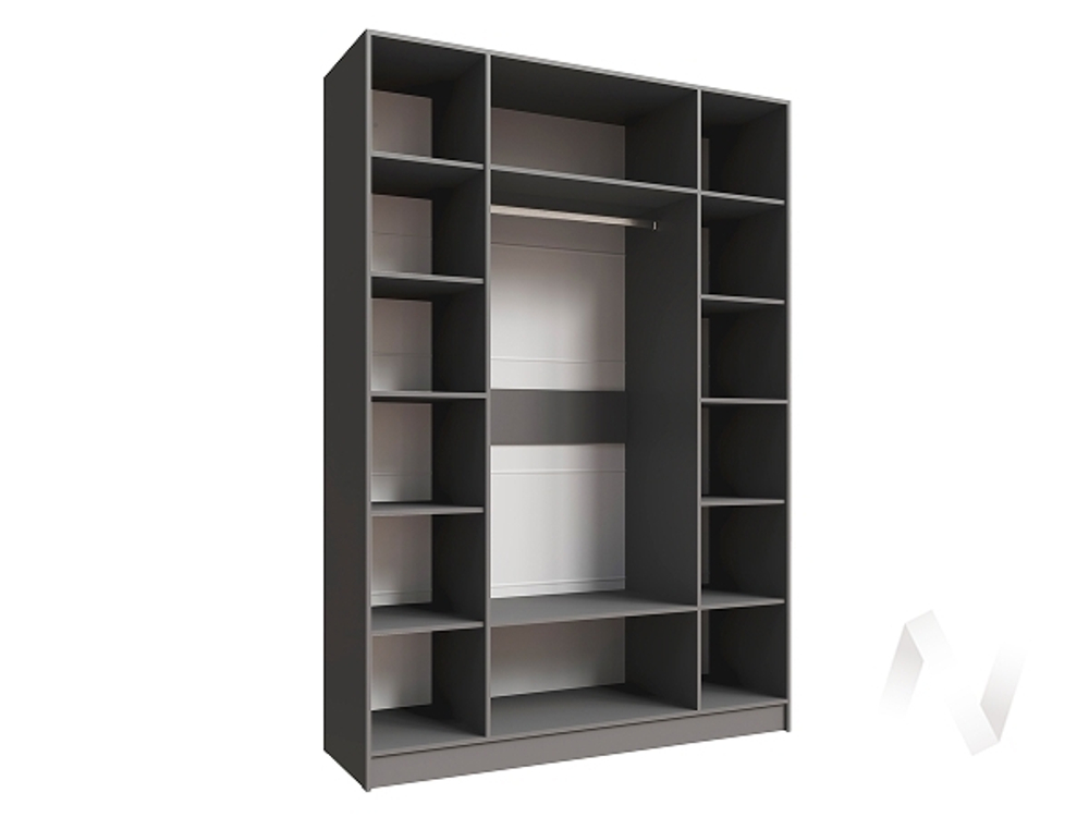 Шкаф Мадрид 1;6 без зеркала (графит серый)