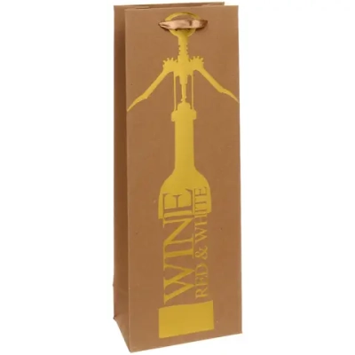 Пакет под бутылку «Золотой шик» 36*12,5*8,5 см