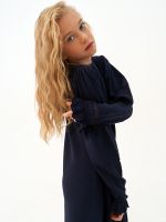 Платье для девочки с длинным рукавом AT1039 синий