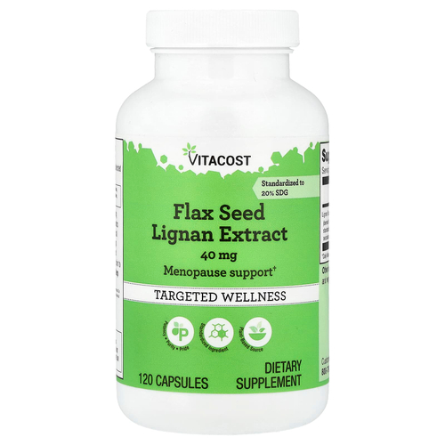 Vitacost, Flax Seed Lignan Extract, 40 mg, 120 Capsules