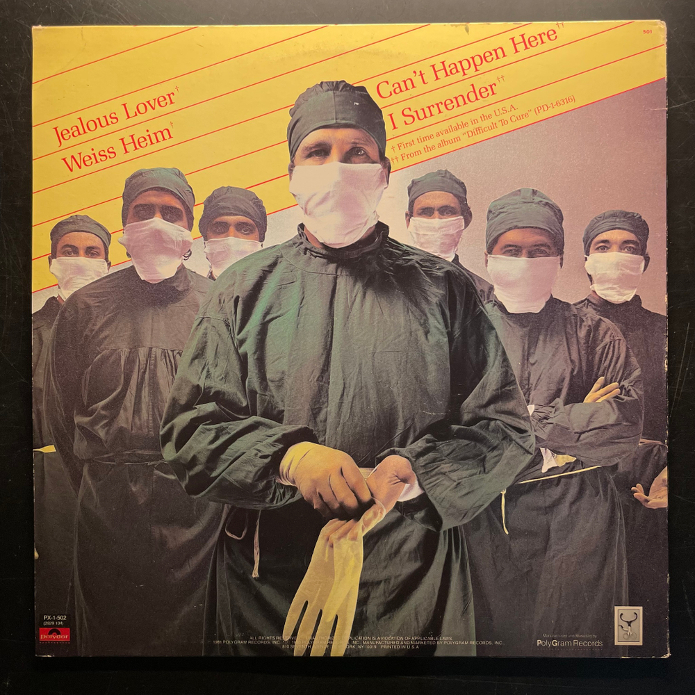 Rainbow ‎– Jealous Lover (США) EP