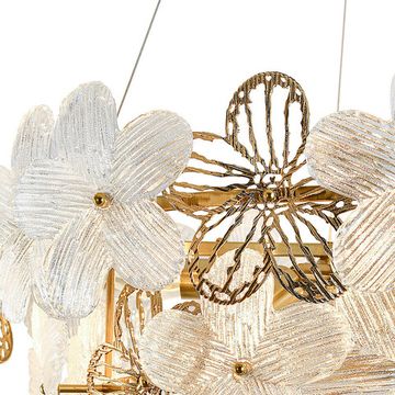 Люстра подвесная 8*E14 V000555 12049/8P Brass бронза Fiori Indigo