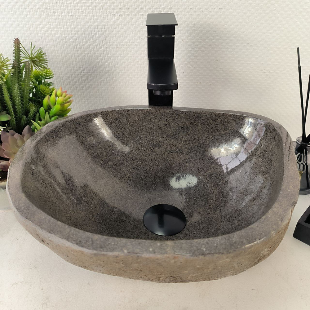 Раковина из речного камня RS-65077 36*32*15 0855