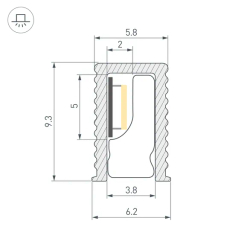 Профиль SL-MINI-6-H9-2000 ANOD OLIVE GREY (Arlight, Алюминий) 038203