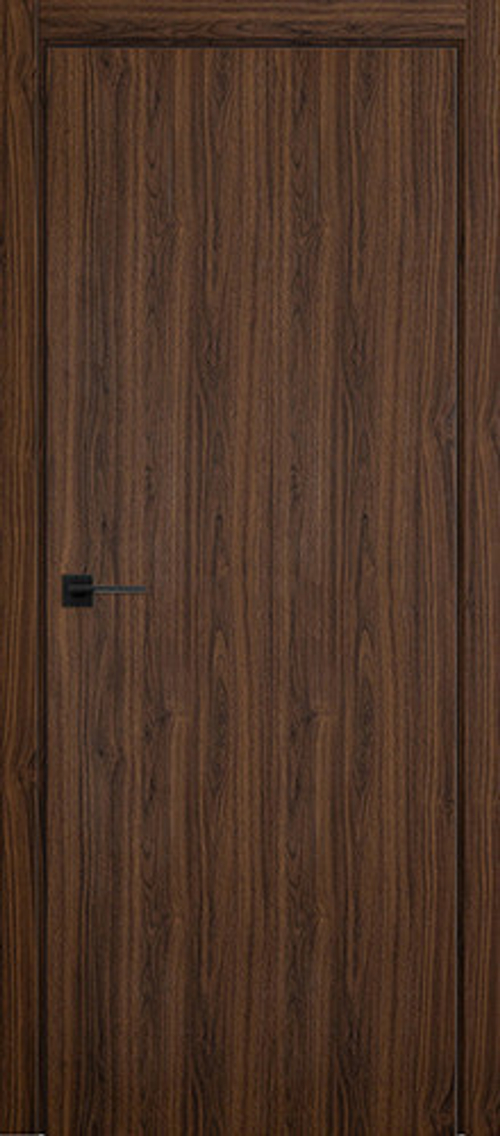 Межкомнатная дверь Turen Becker Fox 0 (черная АБС кромка) Орех пекан шоко