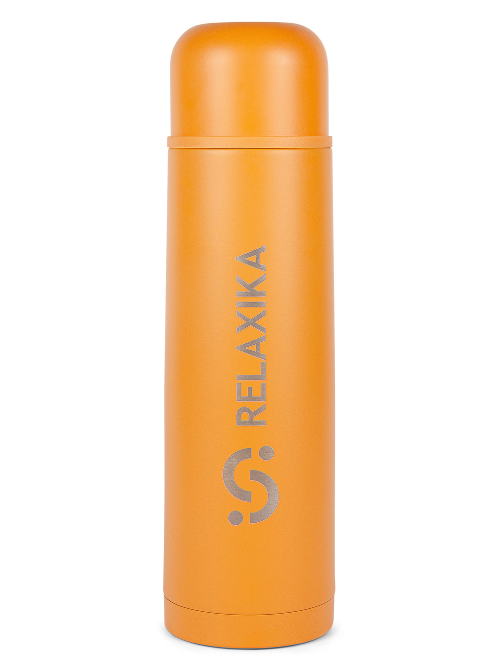 Термос Relaxika 101 (1 литр), желтый (стикерпак "Морской")