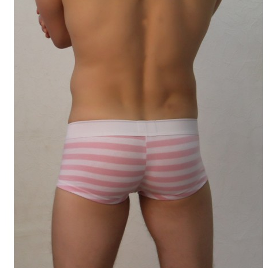 Мужские трусы хипсы в бело-розовую полоску Diesel Pink Stripes