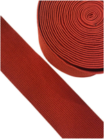 Резинка широкая 7 см цветная (красный) эластичная декоративная лента для поясов, одежды и рукоделия 1 м