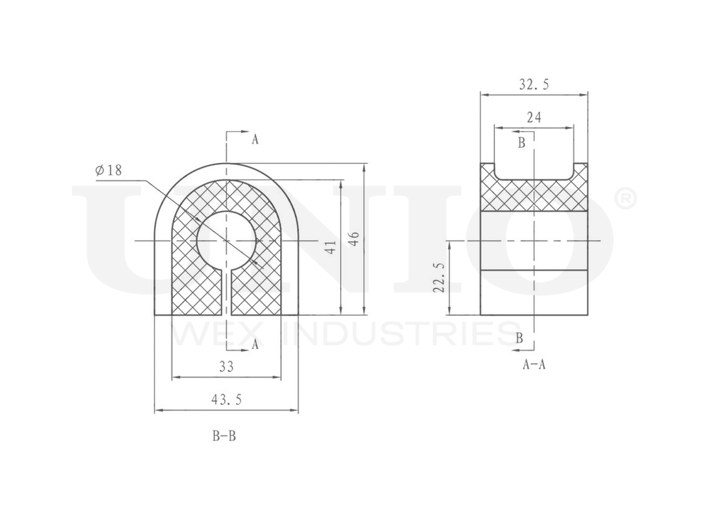Втулка переднего стабилизатора UNIO RMP-10044