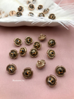 Пуговицы леопардовые матовое золото