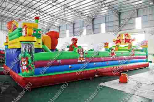 Коммерческий батут "Тигриная страна 2 с низкой горкой" 12*6*3 м