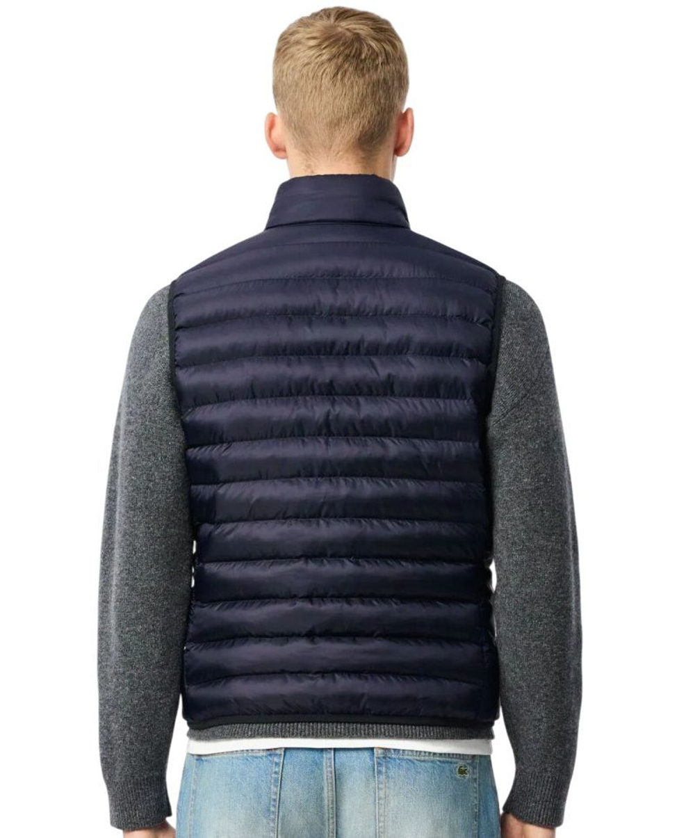 Мужская теннисная жилетка Lacoste Water Repellent Puffed - navy blue
