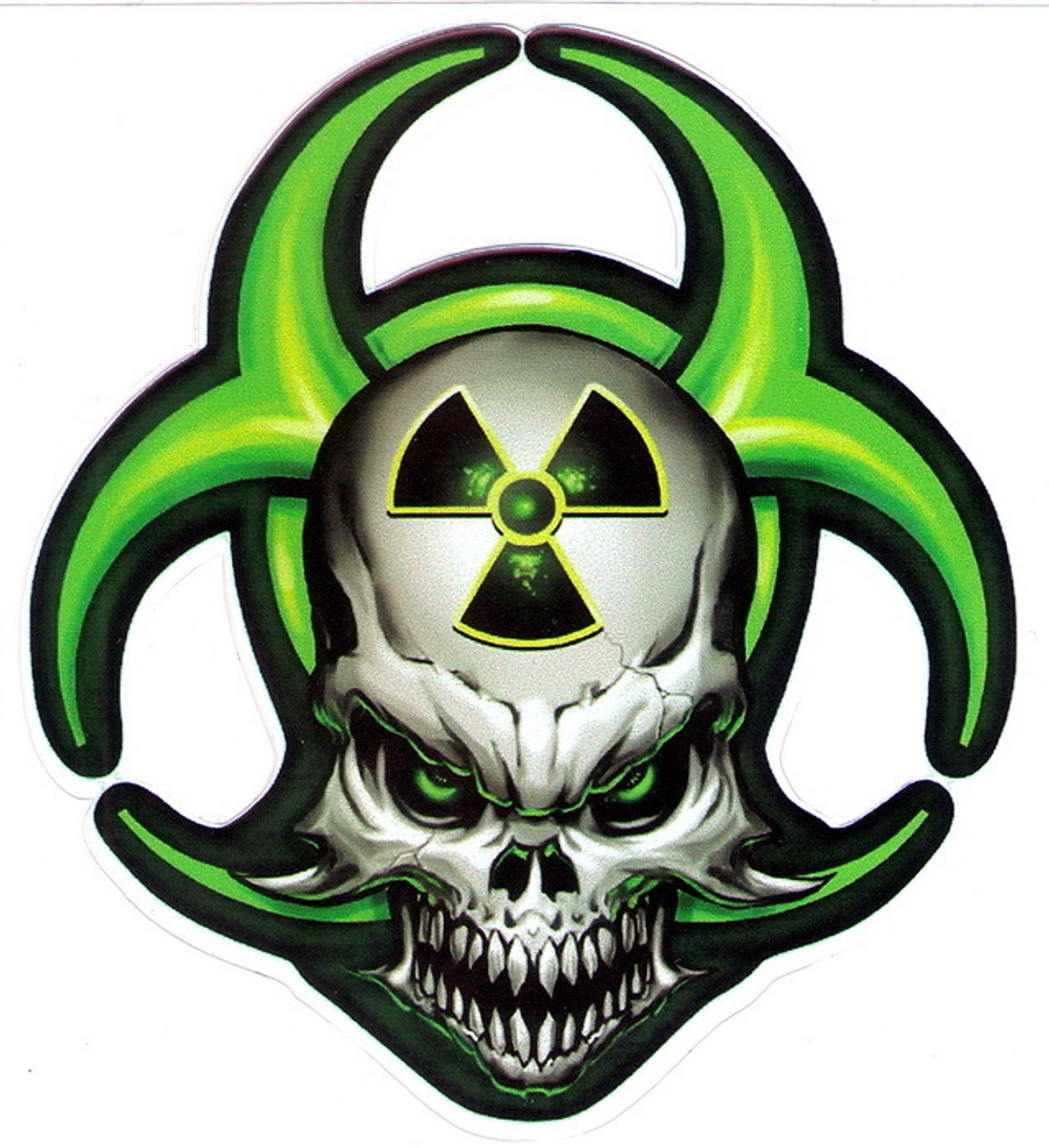 Наклейка Череп Biohazard