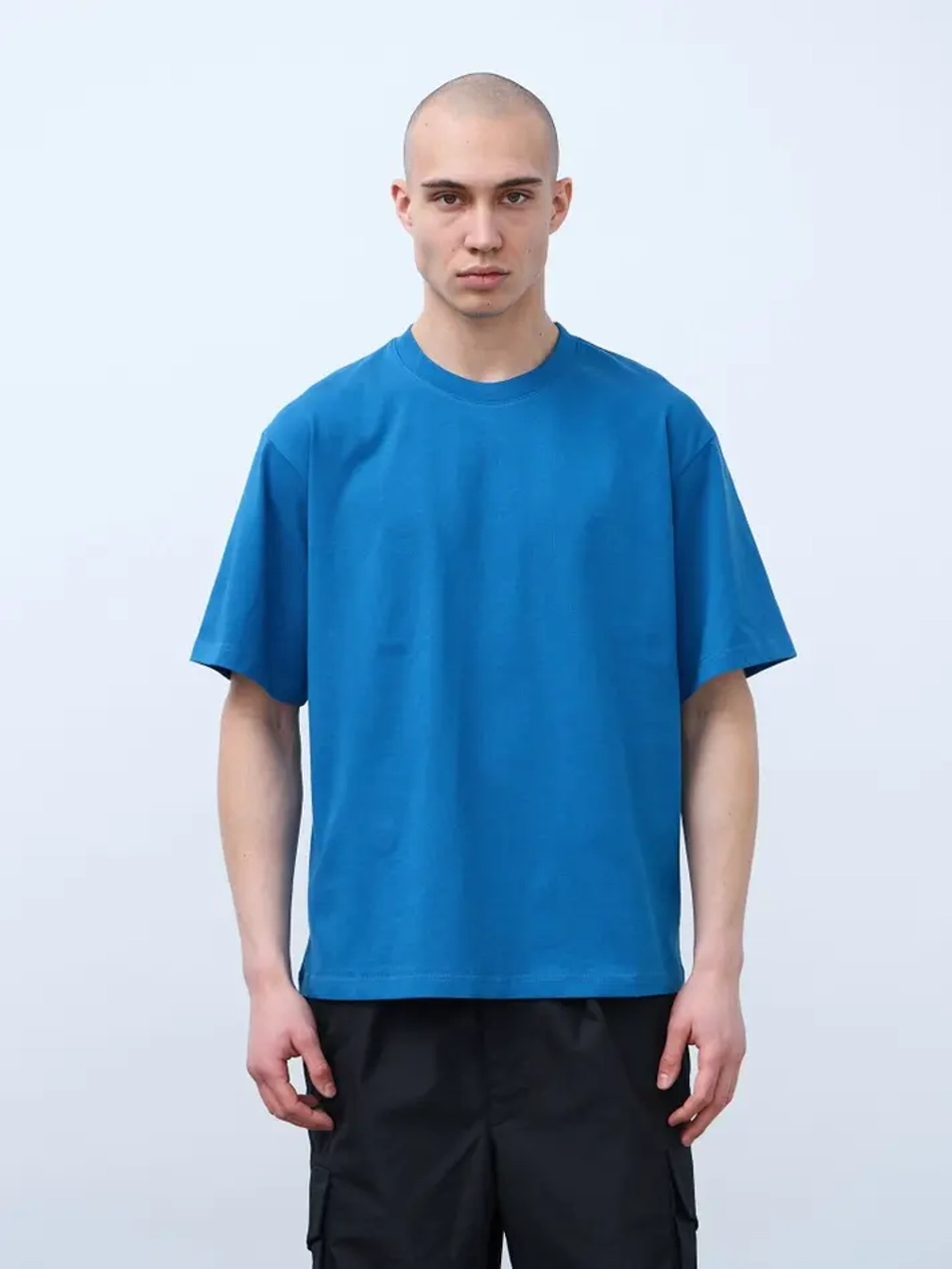 Футболка оверсайз (синий) 230 г