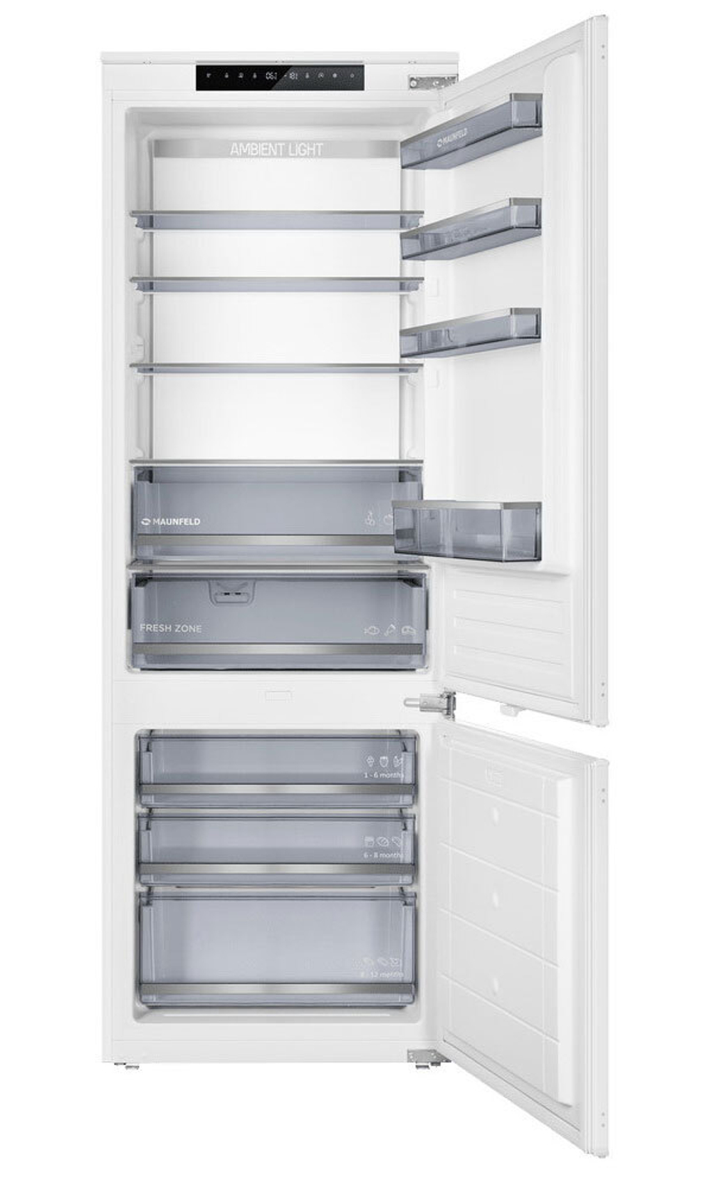 Встраиваемый двухкамерный холодильник Maunfeld MBF19369NFWGR LUX