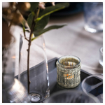 Подсвечник IKEA SLIPPRIG (СЛИППРИГ), Стеклянный с соломенным декором