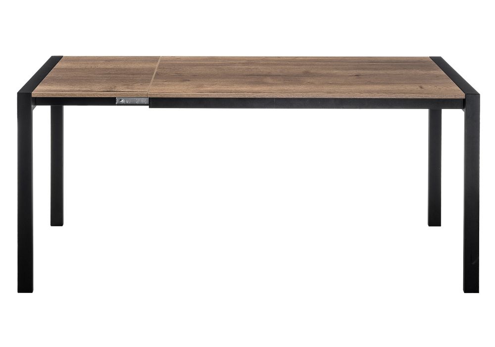 Стол Центавр 120(160)х70х75 дуб велингтон / черный матовый