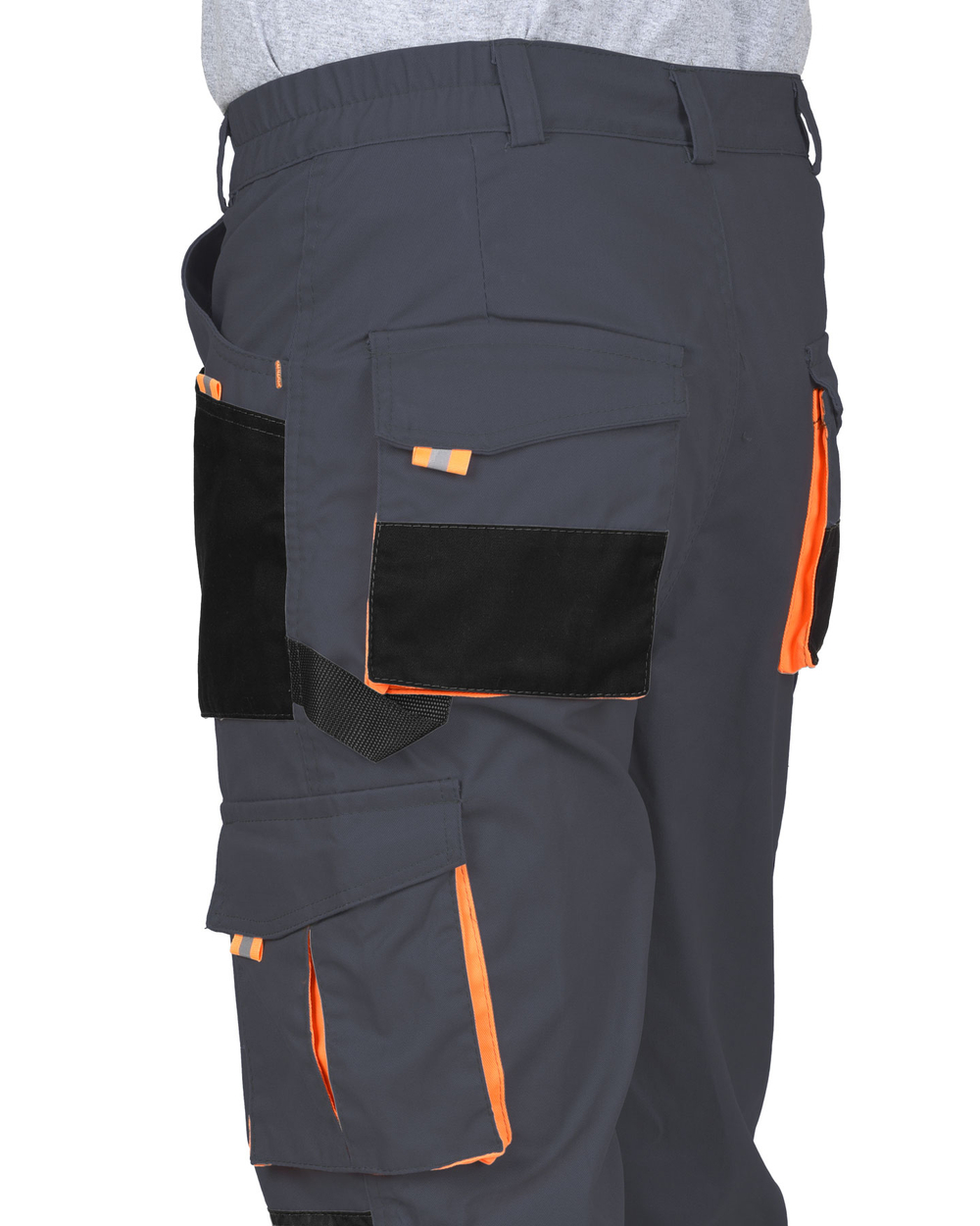 Брюки СИРИУС-МАНХЕТТЕН т.серый с оранж. и черным