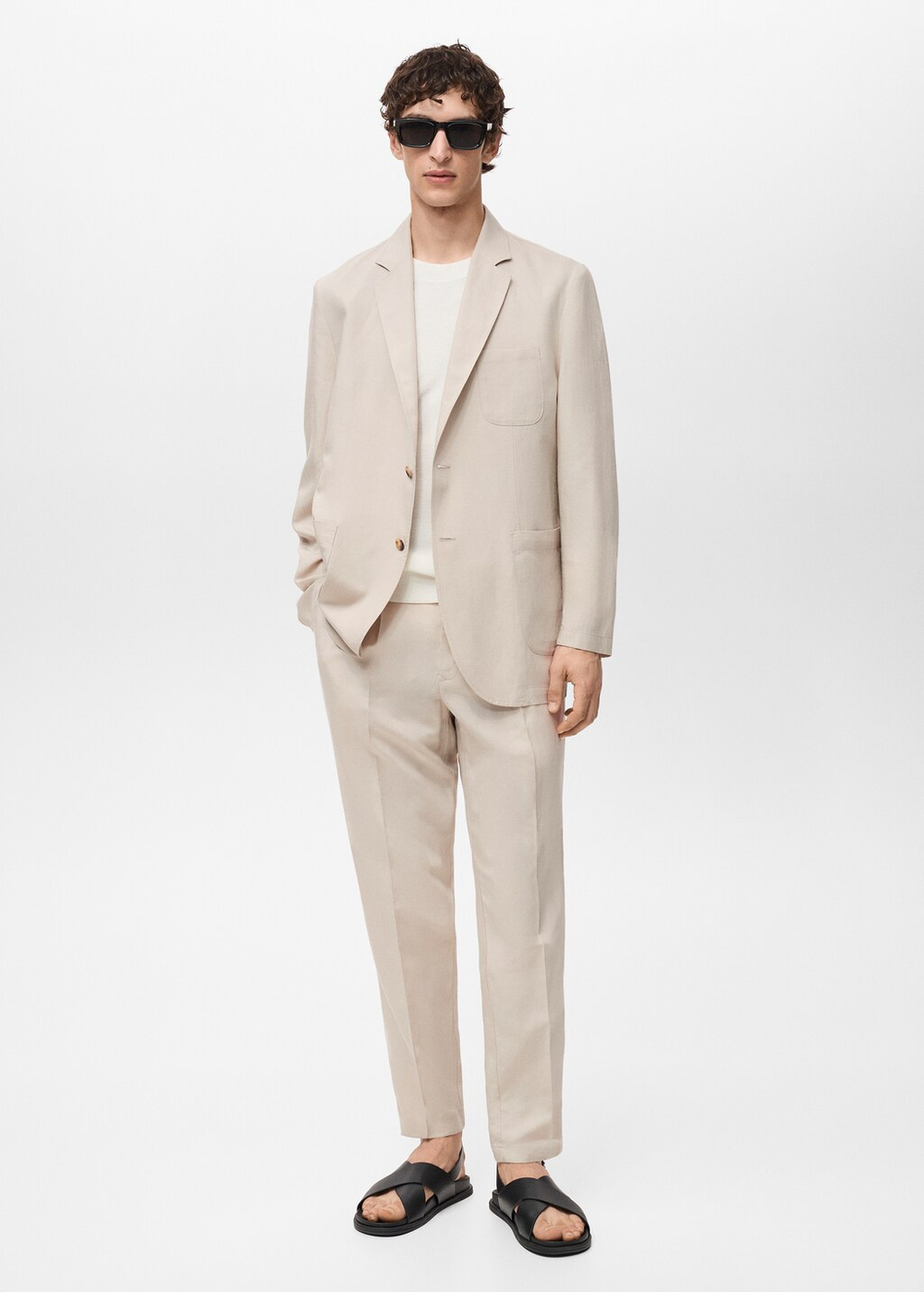 Брюки изо льна slim fit