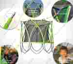 Батут с сеткой, качелями и баскетбольным кольцом, диаметр 8 фт