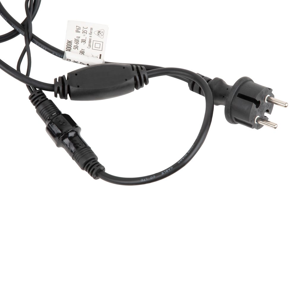 ULD-S1000-120-TBK BLUE-WHITE IP67 Гирлянда светодиодная с эффектом мерцания. 10м. Соединяемая. 120 светодиодов. Синий и белый свет. Провод черный. ТМ Uniel