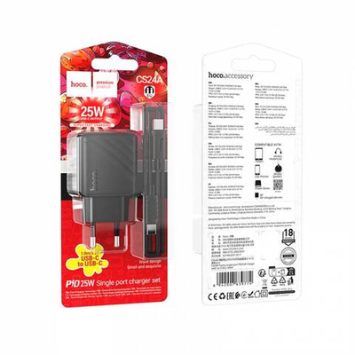 Зарядное устройство для Type-C Hoco CS24A PD25W + QC3.0 (black)