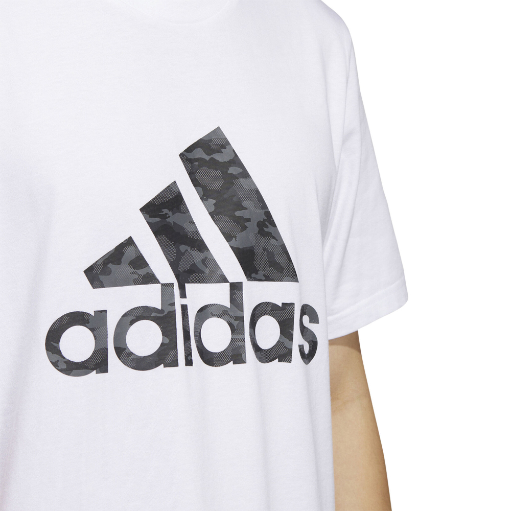 Мужское теннисное поло adidas Camo Short Sleeve T-Shirt Men - White, Grey