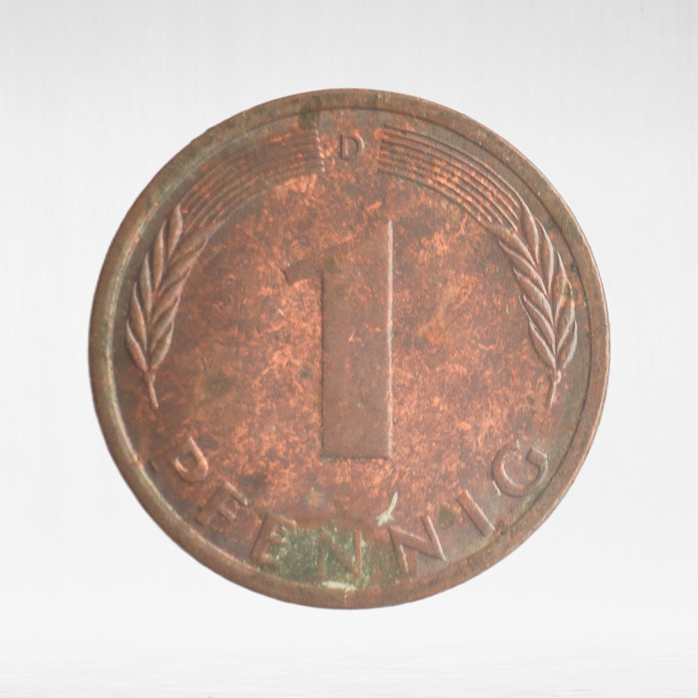 Germany, 1 Pfennig, 1974, (Munich Mint - "D"), VF