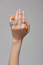 Кольцо Crystal EYE с розовым агатом