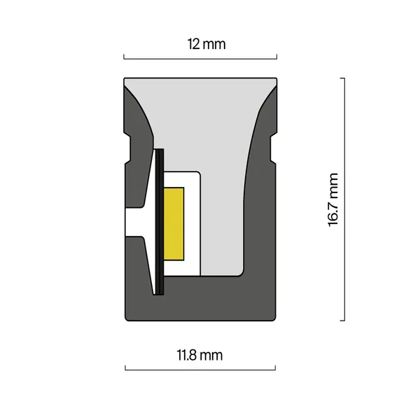 Гибкий неон 17х12 24В 12Вт/м Цветной (RGB) + 3000K IP67 5м Led Strip 432003