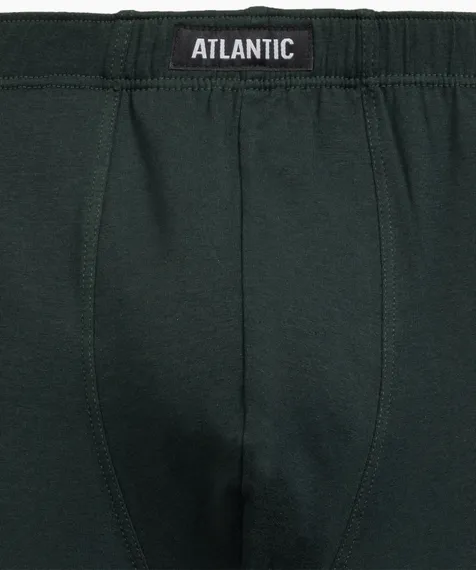 Трусы мужские боксеры удлиненные (2шт), Atlantic 2MH-173, хлопок, черный + изумрудный