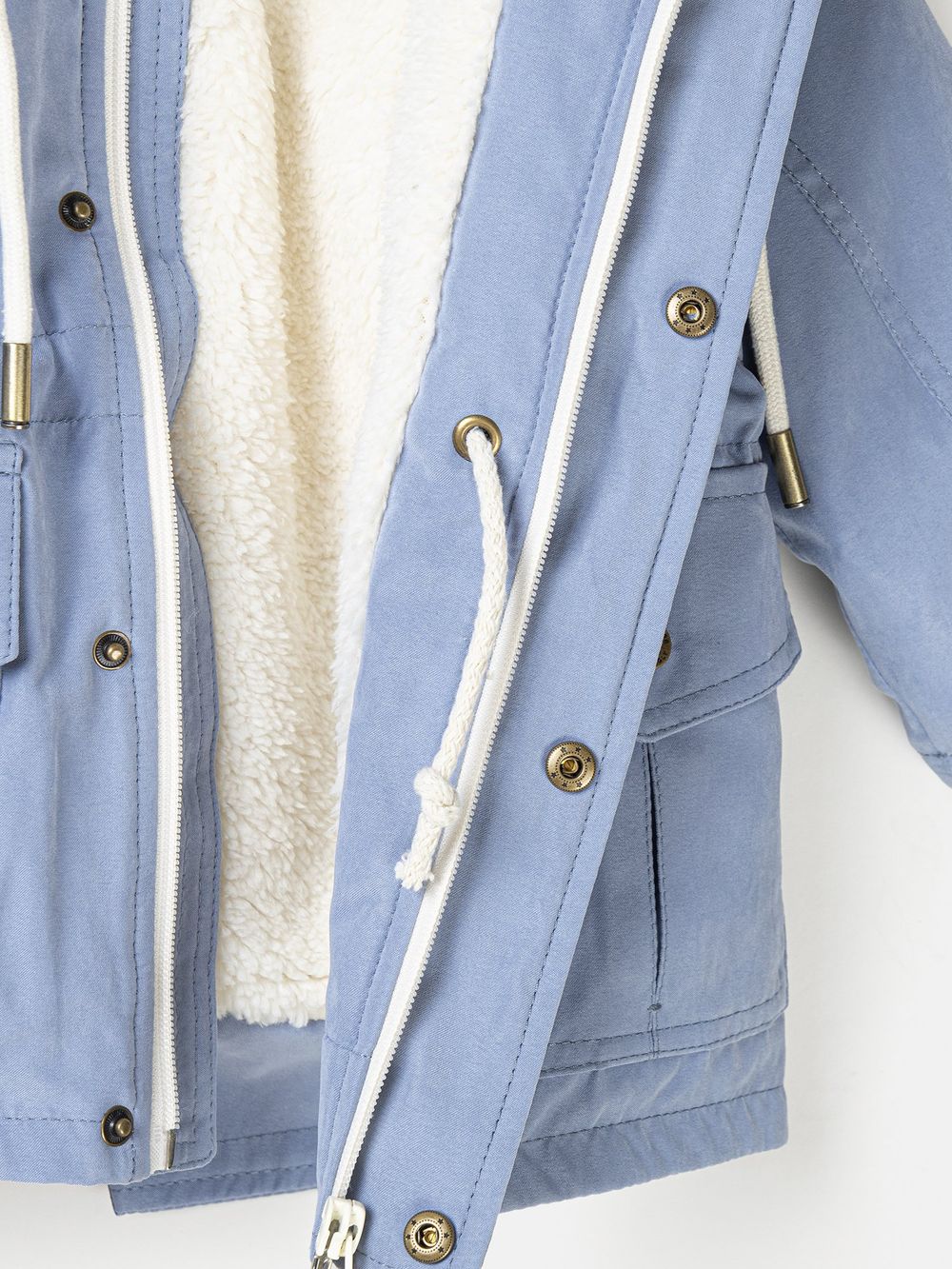 Парка демисезонная на меху "Светлый джинс"