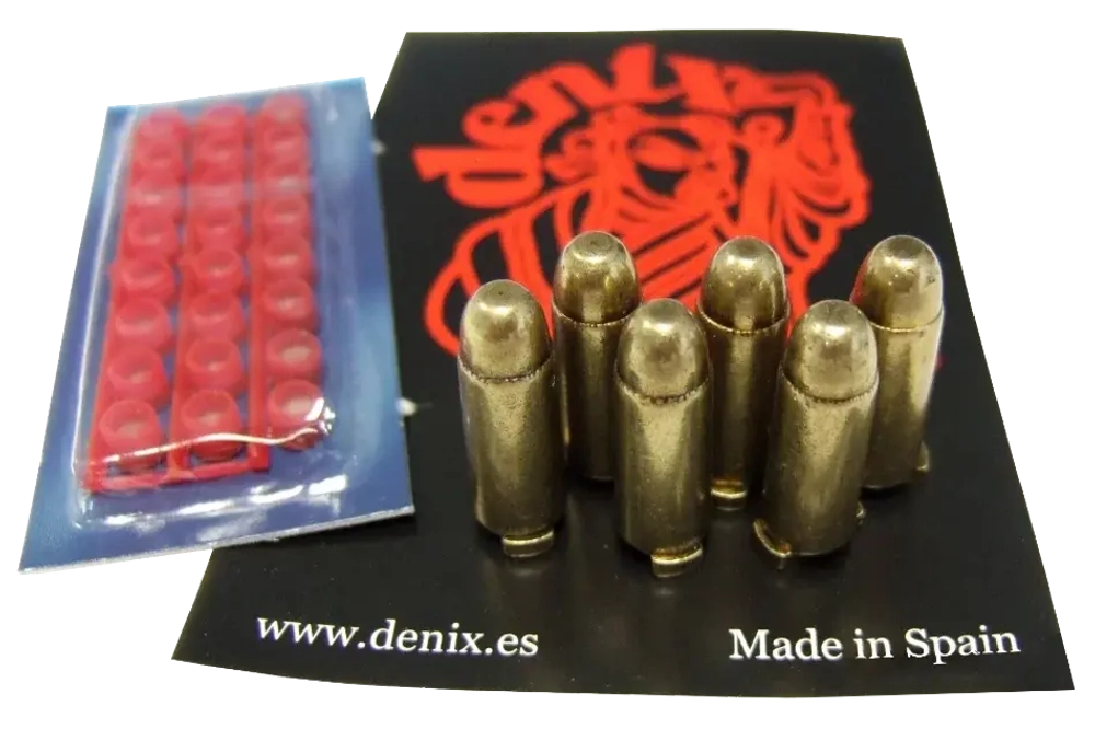 Патрон декоративный под капсюль для револьверов калибр 45 Denix (комплект 6 шт.), Denix DE-49