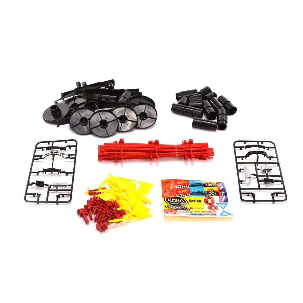 Автотрек на бат. +2машины, коробка A49-6B