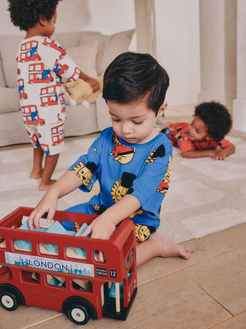 Пижама для мальчика Next AJ4-852, 3 шт., Синий, Бежевый, Красный